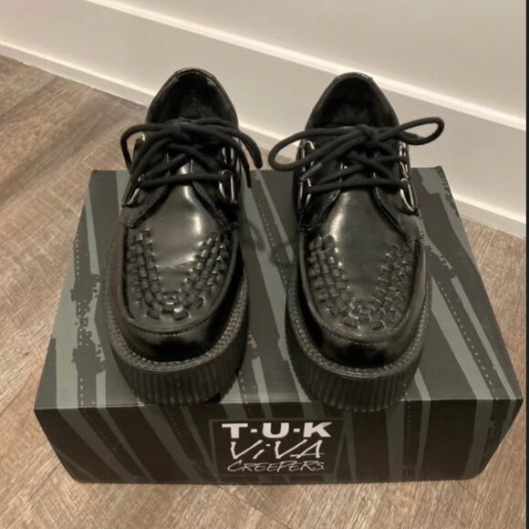 Leather Creeper Platform Shoes - Picture 2 of 3